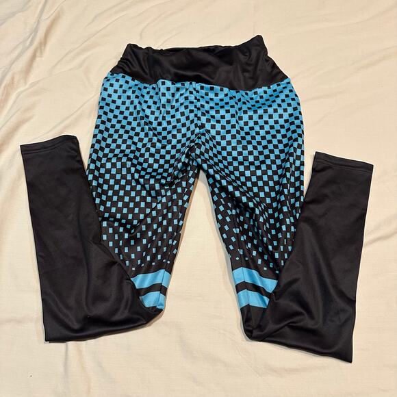 Blue and Black leggings L - Picture 2 of 2